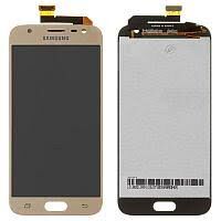 Дисплей (Экран) (LCD) Samsung GH96-10990A J330 Galaxy J3 (2017) с сенсором золотой сервисный Оригинал
