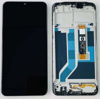 Дисплей (Экран) Oppo A7, AX7 CPH1901, CPH1903, CPH1905, PBFM00, PBFT00 с тачскрином (сенсором) черный с рамкой Оригинал