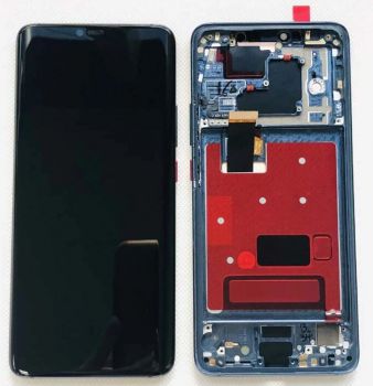 Дисплей (Экран) Huawei Mate 20 Pro LYA-L09, LYA-L29, LYA-AL00, LYA-AL10, LYA-L0C с тачскрином (сенсором) черный с рамкой Оригинал