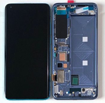 Дисплей (Экран) Xiaomi Mi10 5G M2001J2G, Mi10 Pro 5G M2001J1G с тачскрином (сенсором) черный с рамкой Оригинал