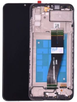 Дисплей (Экран) Samsung A025 (SM-A025F, SM-A025F/DS) Galaxy A02s с тачскрином (сенсором) черный с рамкой Оригинал