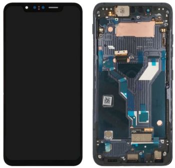 Дисплей (Экран) LG G810, LMG810, LMG810EAW G8s ThinQ с тачскрином (сенсором) черный с рамкой Оригинал