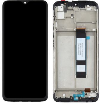 Дисплей (Экран) Xiaomi Poco M3 M2010J19CG, M2010J19CI с тачскрином (сенсором) черный с рамкой