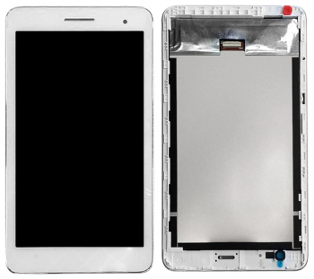 Дисплей (Экран) Huawei MediaPad T1 7.0 T1-701u с тачскрином (сенсором) белый с рамкой Оригинал