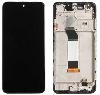 Дисплей (Экран) Xiaomi Redmi Note 10 5G M2103K19G с тачскрином (сенсором) черный с рамкой Оригинал