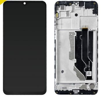 Дисплей (Экран) ZTE Blade 20 Smart V1050 с тачскрином (сенсором) черный с рамкой