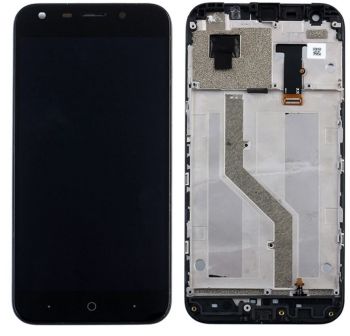 Дисплей (Экран) ZTE Blade A6, Blade A6 Lite A0620, A0621, A0622 с тачскрином (сенсором) черный с рамкой Оригинал