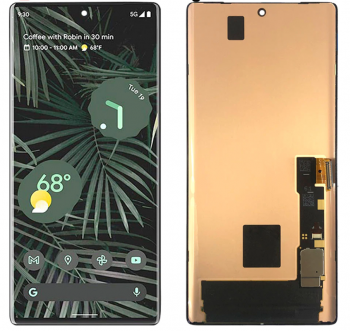 Дисплей (Экран) Google Pixel 6 Pro GLUOG, G8VOU с тачскрином (сенсором) черный Оригинал