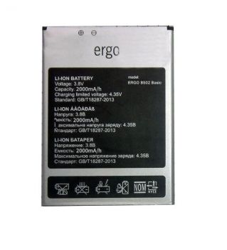 Батарея (аккумулятор) Ergo B502 Basic Dual Sim 2000mAh Оригинал