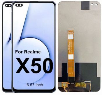 Дисплей (Экран) Realme X50 5G RMX2144 с тачскрином (сенсором) черный