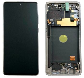 Дисплей (Экран) Samsung N770 (SM-N770F, SM-N770F/DS) Galaxy Note10 Lite с тачскрином (сенсором) черный с рамкой Оригинал
