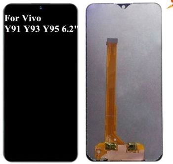 Дисплей (Экран) Vivo Y1S 1929 с тачскрином (сенсором) черный Оригинал