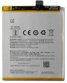 Батарея (аккумулятор) OnePlus 6 A6000, A6003 BLP657 3300mAh Оригинал