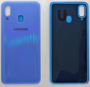 Задняя крышка Samsung A405 (SM-A405F) Galaxy A40 2019 голубая Оригинал