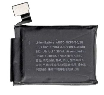 Батарея (аккумулятор) Apple Watch 3 42mm A1850 LTE-версия 352mAh Оригинал