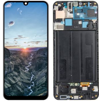 Дисплей (Экран) Samsung A507 (SM-A507F) Galaxy A50s 2019 с тачскрином (сенсором) черный с рамкой Оригинал