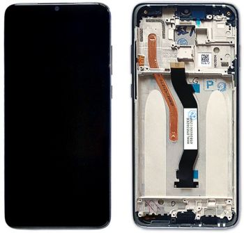 Дисплей (Экран) Xiaomi Redmi Note 8 Pro M1906G7I, M1906G7G с тачскрином (сенсором) черный с рамкой