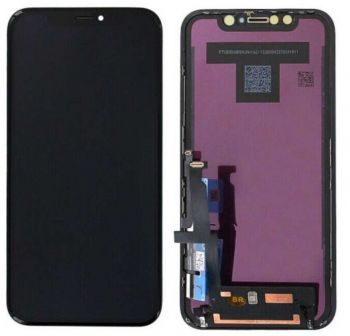 Дисплей (Экран) Apple iPhone 11 A2221, A2111, A2223 с тачскрином (сенсором) черный Оригинал