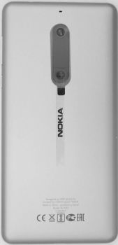 Задняя крышка Nokia 5 Dual SIM TA-1053, TA-1024, TA-1044, TA-1027 серебристая Оригинал