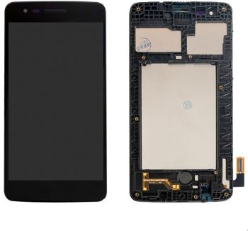 Дисплей (Экран) LG M200, M200N, M210, MS210, US215 K8 2017 с тачскрином (сенсором) черный с рамкой Оригинал