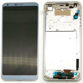 Дисплей (Экран) LG G6 H870, H871, H872, H873, LS993, US997, VS988 с тачскрином (сенсором) серый с рамкой Оригинал
