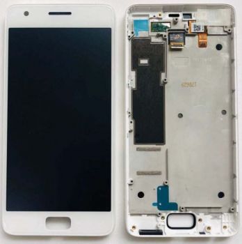 Дисплей (Экран) Lenovo ZUK Z2, ZUK Z2 Plus Z2132, Z2131 с тачскрином (сенсором) белый с рамкой Оригинал