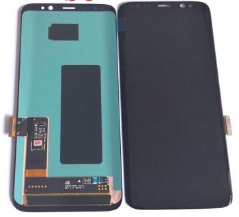 Дисплей (Экран) Samsung G950 (SM-G950F, SM-G950FD) Galaxy S8 с тачскрином (сенсором) черный Оригинал