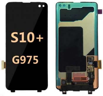 Дисплей (Экран) Samsung G975 (SM-G975F, SM-G975F/DS) Galaxy S10 Plus с тачскрином (сенсором) черный Оригинал