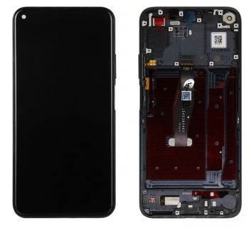 Дисплей (Экран) Huawei nova 5T YAL-L61, YAL-L61D, YAL-L71 с тачскрином (сенсором) черный с рамкой