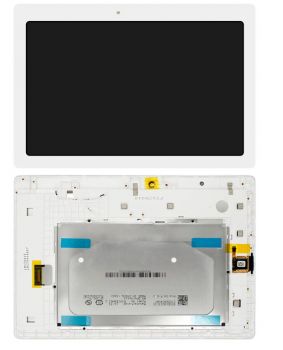 Дисплей (Экран) Lenovo A10-30, TB2-X30L, TB2-X30F Tab 2 с тачскрином (сенсором) белый с рамкой