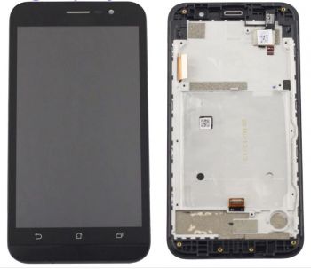 Дисплей (Экран) Asus ZB500KG ZenFone Go X00BD с тачскрином (сенсором) черный с рамкой