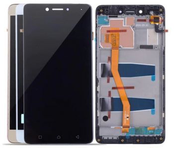 Дисплей (Экран) Lenovo K6 Note K53a48 с тачскрином (сенсором) белый с рамкой Оригинал