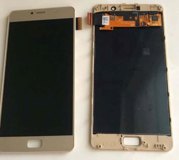 Дисплей (Экран) Lenovo P2a42 Vibe P2 с тачскрином (сенсором) золотой с рамкой Оригинал