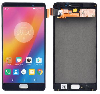 Дисплей (Экран) Lenovo P2a42 Vibe P2 с тачскрином (сенсором) черный с рамкой Оригинал