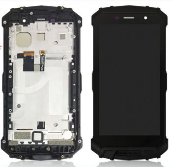 Дисплей (Экран) Doogee S60, S60 Lite с тачскрином (сенсором) черный с рамкой Оригинал