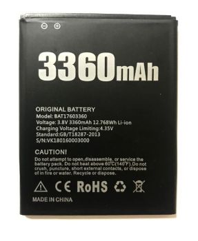 Батарея (аккумулятор) Doogee X10, X10 Pro BAT17603360 3360mAh Оригинал