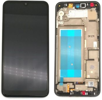 Дисплей (Экран) LG K50 X520, LMX520BMW, LMX520EMW с тачскрином (сенсором) черный с рамкой