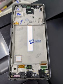 Дисплей (Экран) Samsung A528 (SM-A528B, SM-A528B/DS) Galaxy A52s 5G с тачскрином (сенсором) черный с рамкой OLED