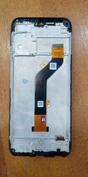 Дисплей (Экран) Infinix Hot 20i X665E, X665C с тачскрином (сенсором) черный с рамкой Оригинал