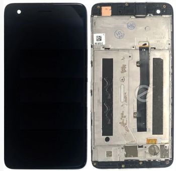 Дисплей (Экран) ZTE Blade A6 Max A0605 с тачскрином (сенсором) черный с рамкой Оригинал