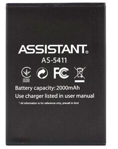 Батарея (аккумулятор) Assistant AS-5411 Max Dual Sim 2000mAh Оригинал