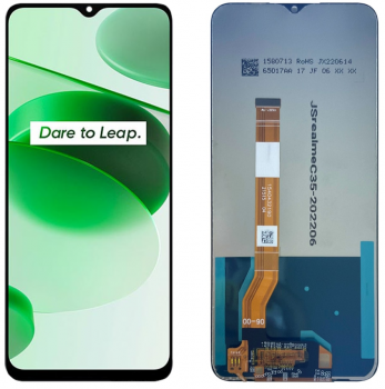 Дисплей (Экран) Realme C35 RMX3511 с тачскрином (сенсором) черный Оригинал