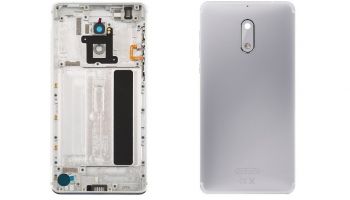 Задняя крышка Nokia 6 Dual SIM TA-1021, TA-1033, TA-1000, TA-1003, TA-1025, TA-1039 серебристая Оригинал