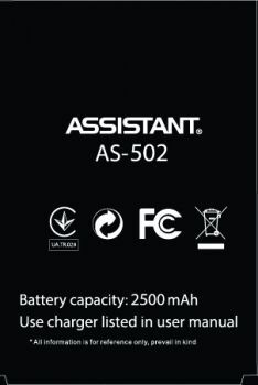 Батарея (аккумулятор) Assistant AS-502 Shot 2500mAh Оригинал