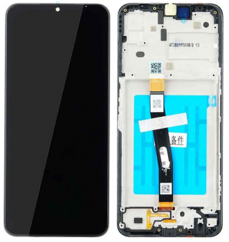 Дисплей (Экран) Samsung A226 (SM-A226B, SM-A226B/DS) Galaxy A22 5G с тачскрином (сенсором) черный с рамкой