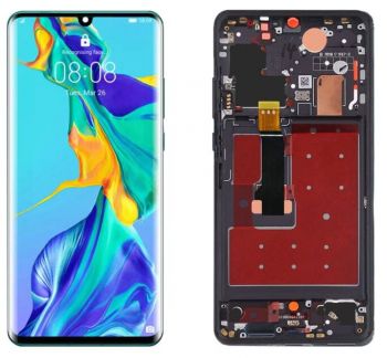 Дисплей (Экран) Huawei P30 Pro VOG-L29, VOG-L09, VOG-L04 с тачскрином (сенсором) черный с рамкой OLED