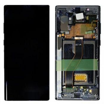 Дисплей (Экран) Samsung N975 (SM-N975F, SM-N975F/DS) Galaxy Note 10 Plus с тачскрином (сенсором) черный с рамкой Оригинал