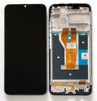 Дисплей (Экран) Realme C11 2021 RMX3231. Realme C21 RMX3201. Realme C20 RMX3063, RMX3061 с тачскрином (сенсором) черный с рамкой Оригинал
