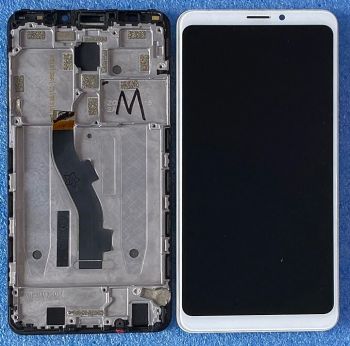 Дисплей (Экран) Meizu M8, V8 Pro M813H, M813Q с тачскрином (сенсором) белый с рамкой Оригинал