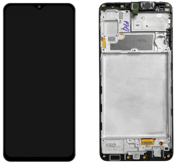 Дисплей (Экран) Samsung A225 (SM-A225F, SM-A225F/DS) Galaxy A22 с тачскрином (сенсором) черный с рамкой OLED